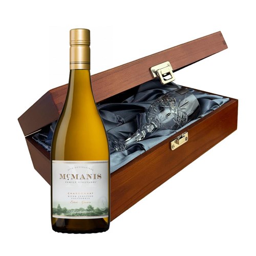 McManis Chardonnay 75cl White Wine In Luxury Box With Royal Scot Wine Glass